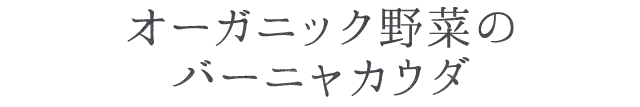 オーガニック野菜の