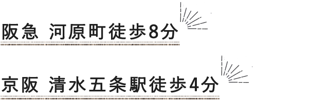 阪急 河原町徒歩8分